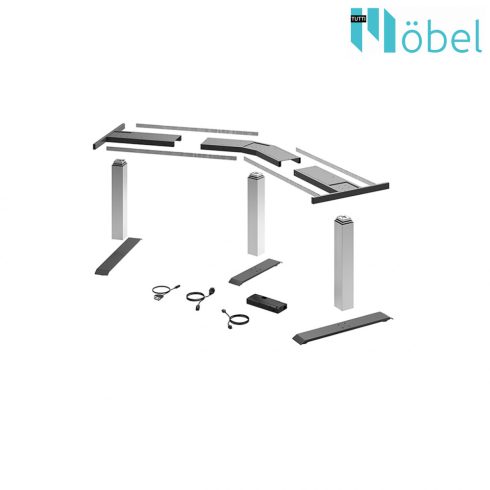 HETTICH 9193257 LDS Desk Frame Set 135°SILVER